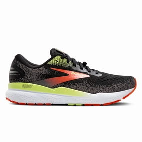 Brooks Ghost 16 Gtx Mens | Black/Mandarin Red/Green Clearance Blowout