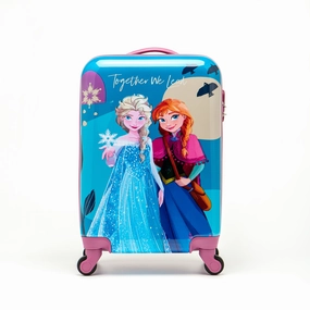 Clearance Sale Disney - Frozen Dis206 19In Small 4 Wheel Hard Suitcase - Blue/Pink