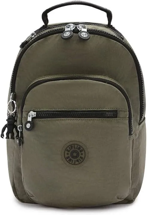 Kipling Seoul Small  Nylon Tablet Backpack Moss Green Flash Pick Today