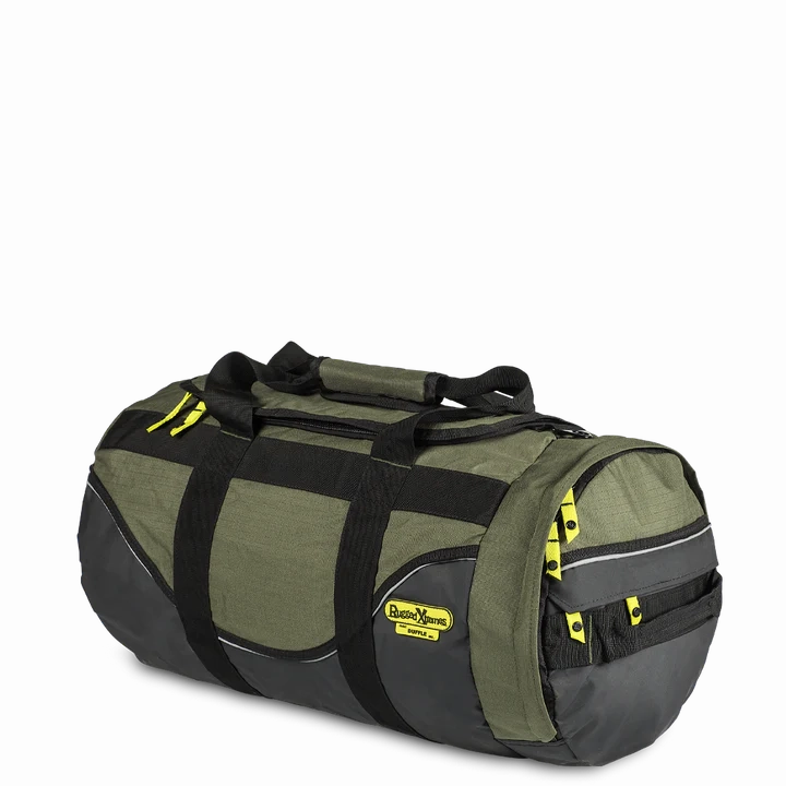 Rugged Extreme - Small 51L Industrial Canvas Duffle - Green/Black Limited Stock Offer Grab Your Deal Today