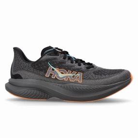Hoka Mach 6 Mens | Black / Electric Tangerine Instant Savings Deal Best Deal Online