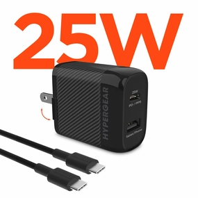 Speedboost 25W Usb-C & 12W Usb Wall Kit With Pd/Pps And 6Ft Usb-C Cable | Black Big Sale Today Price Drop Frenzy