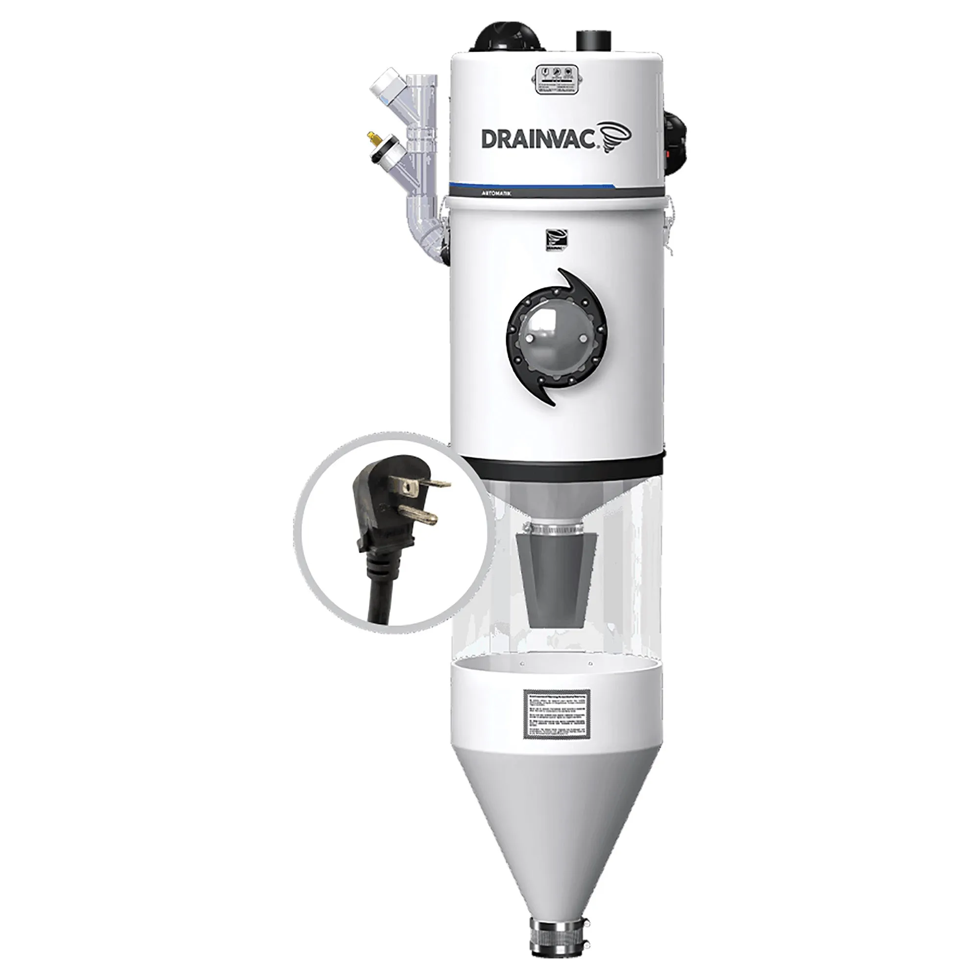 DrainVac Automatik Central Vacuum | Dual Motor with Decanter and Basic Electric Package