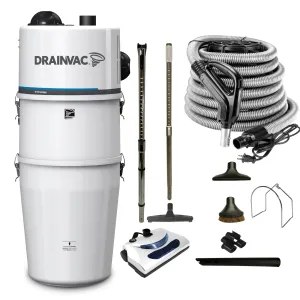 DrainVac Cyclonik Central Vacuum - 2x355 AW with Cartridge Filter and Basic Electric Package