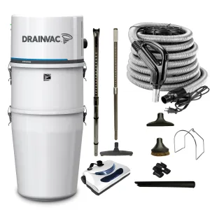 DrainVac Cyclonik Central Vacuum - 800 AW with Foam Filter and Basic Electric Package
