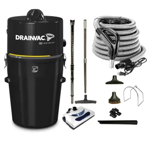 DrainVac G2-007i Infinity Central Vacuum | 700 Air Watts Motor | Basic Electric Package
