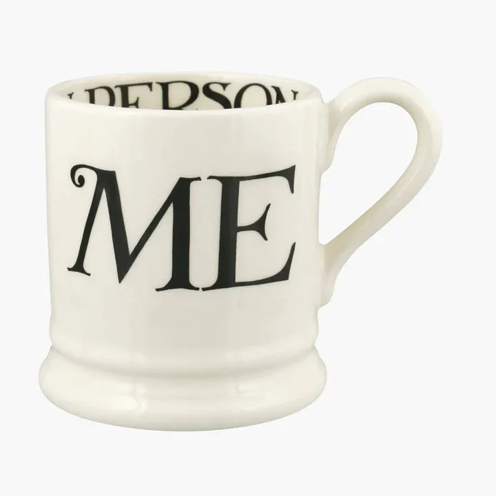 Emma Bridgewater Black Toast You & Me Set of 2 Half Pint Mugs