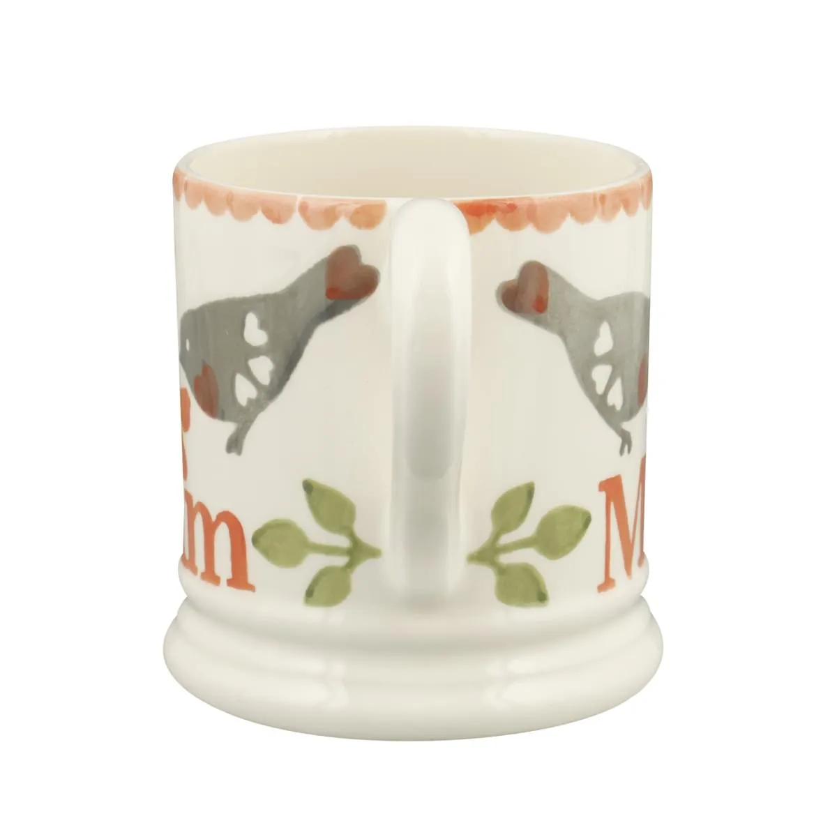 Emma Bridgewater Lovebirds Coral Mum Half Pint Mug