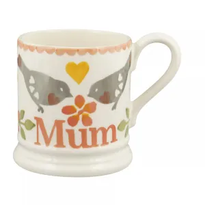 Emma Bridgewater Lovebirds Coral Mum Half Pint Mug