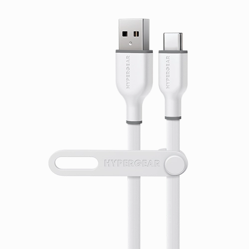 Todays Special Savings Flexi Pro Usb To Usb-C Soft-Touch Silicone Charge & Sync Cable | 10Ft | White