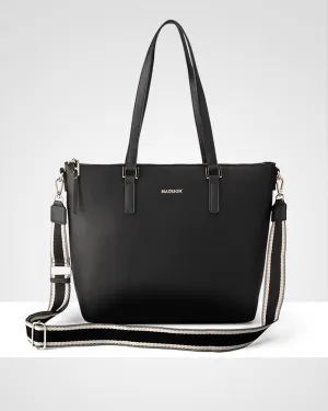 Today Only Discount Alert Inga Large Zip Top Tote Bag   Stripe Bag Strap