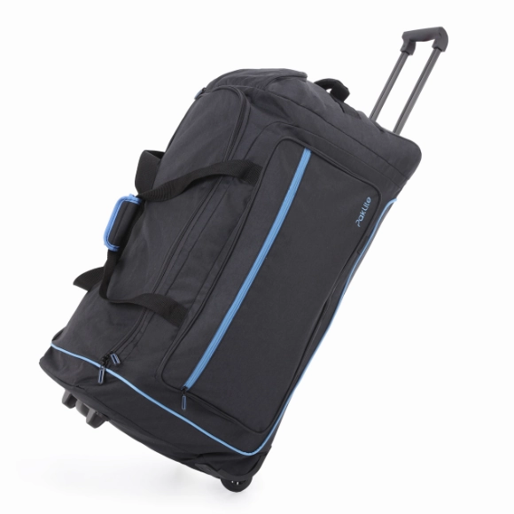 Steal the Deal Now Today Only Savings Paklite - Pa30 76Cm 110Lt Duffle On Wheels - Black/Blue
