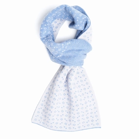 Light Blue And White Two-Tone Cashmere Neck Warmer Price Slash Today