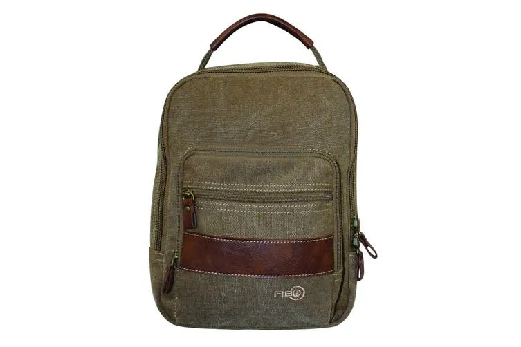 Todays Special Savings Fib - A1201C Washed Canvas Sling Bag - Khaki *Dc