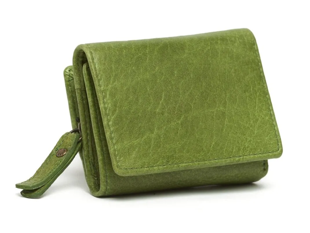 Oran - Rh485 Vikky Small Rfid Leather Wallet W Coin Section - Apple Green Exclusive Deal Inside