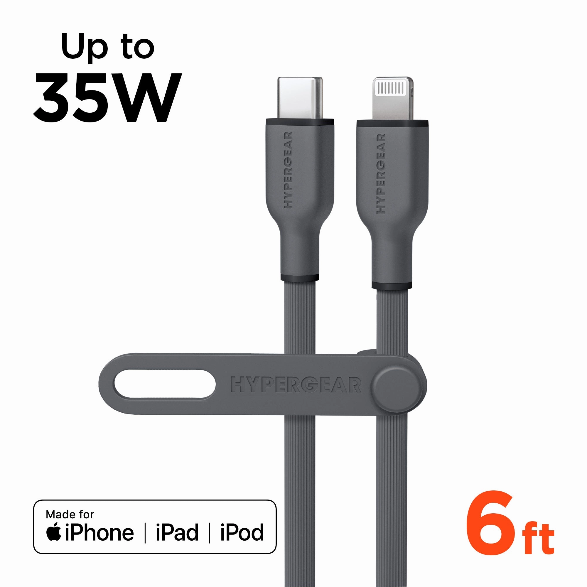 Surprise Discount Today Gift Ideas Galore Flexi Pro Usb-C To Lightning Soft-Touch Silicone Fast Charge Cable | 6Ft | Gray