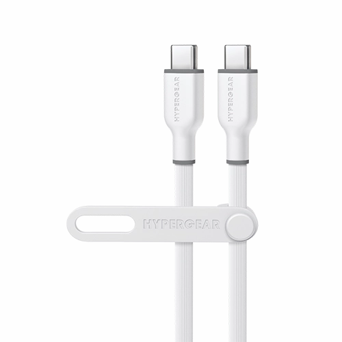 New Arrival Discount Clearance Event Alert Flexi Pro Usb-C To Usb-C Soft-Touch Silicone Fast Charge Cable | 10Ft | White