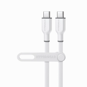 New Arrival Discount Clearance Event Alert Flexi Pro Usb-C To Usb-C Soft-Touch Silicone Fast Charge Cable | 10Ft | White