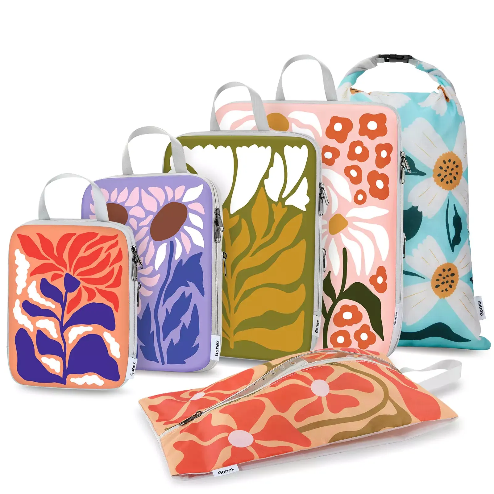 Shop the Savings Now Floral Compression Packing Cubes