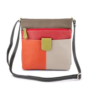 Franco Bonini - 12-242 Ladies Small Leather Shoulder Bag - Latte Multi MustHave Gift Ideas