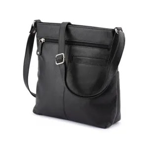 Trending Offer Today Franco Bonini - 1300 Large Front Tab Multi Pocket Side Bag- Black Multi