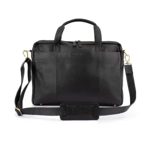Shop Todays Picks Big Sale Today Franco Bonini - 15-0024Bfk 2 Handle Leather Briefcase W Shoulder Strap - Black
