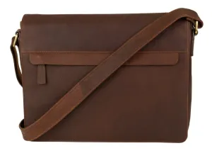 Franco Bonini 16-0020 Brown Leather Pc Compatible Satchel Trending Now Offer Today Only Discount