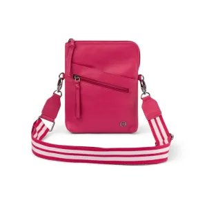 Franco Bonini - 24-008 Leather Sling Bag W Webbing Strap - Hop Bush Pink Daily Deal Frenzy Hot Pick Online