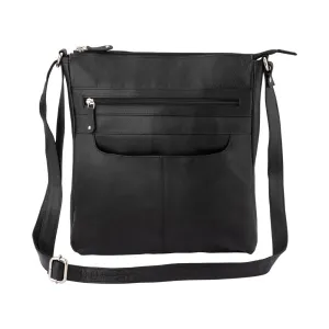 Biggest Savings Now Sweet Deal Today Franco Bonini - 4557 Slim Shoulder Crossbody Leather Bag - Black