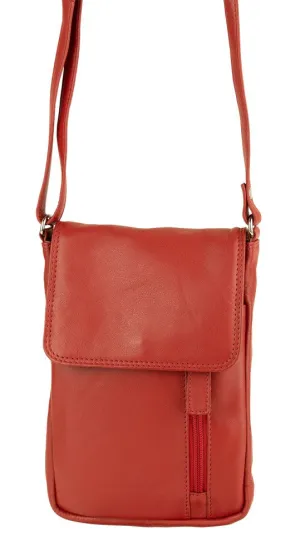 Mega Savings Now Trending Hot Picks Franco Bonini 7020 - Leather Small Crossbody Phone Bag - Red