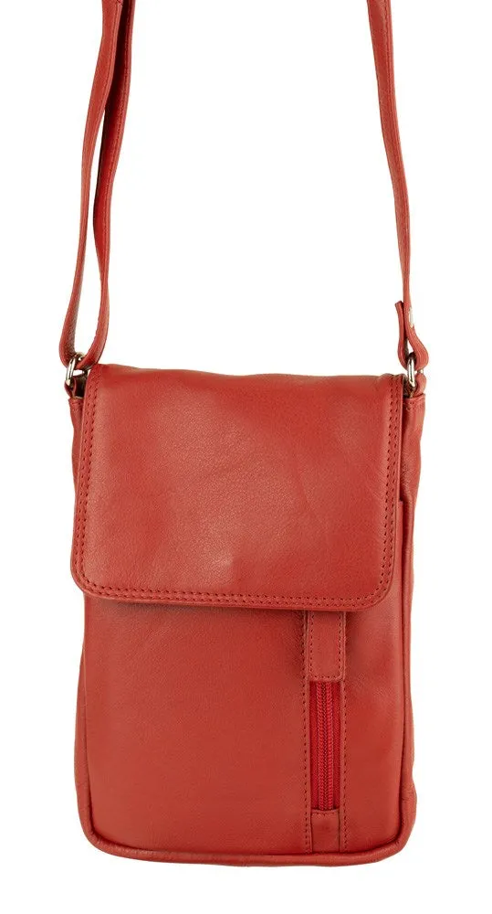 Mega Savings Now Trending Hot Picks Franco Bonini 7020 - Leather Small Crossbody Phone Bag - Red
