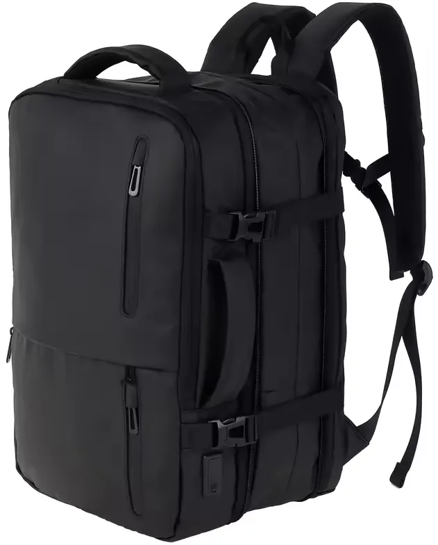 Travelite - Tl220104-19In Overnight Travel Backpack W Usb And Expander - Black Best Deal Alert Shop Grab Offer