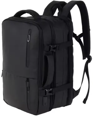 Travelite - Tl220104-19In Overnight Travel Backpack W Usb And Expander - Black Best Deal Alert Shop Grab Offer