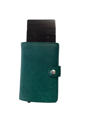 Oran - Dl-02 Leather Spring Load 8 Card Wallet - Green Deal Frenzy Today Today Only Discount Alert
