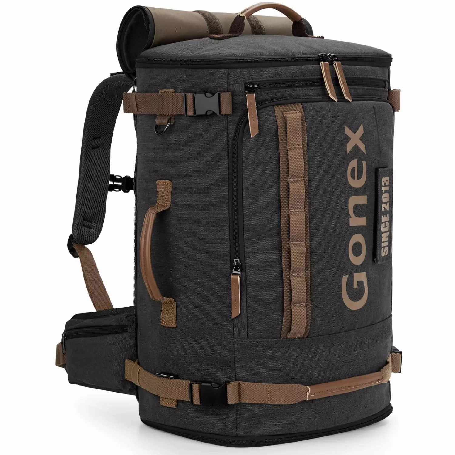 Deal Frenzy Today Clearance Alert Now Gonex Canvas Laptop Backpack With Velcro Patch