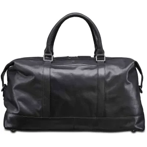 Mancini Leather Carry-On Duffle Bag, 20" X 10" X 12", Black Clearance Event Alert
