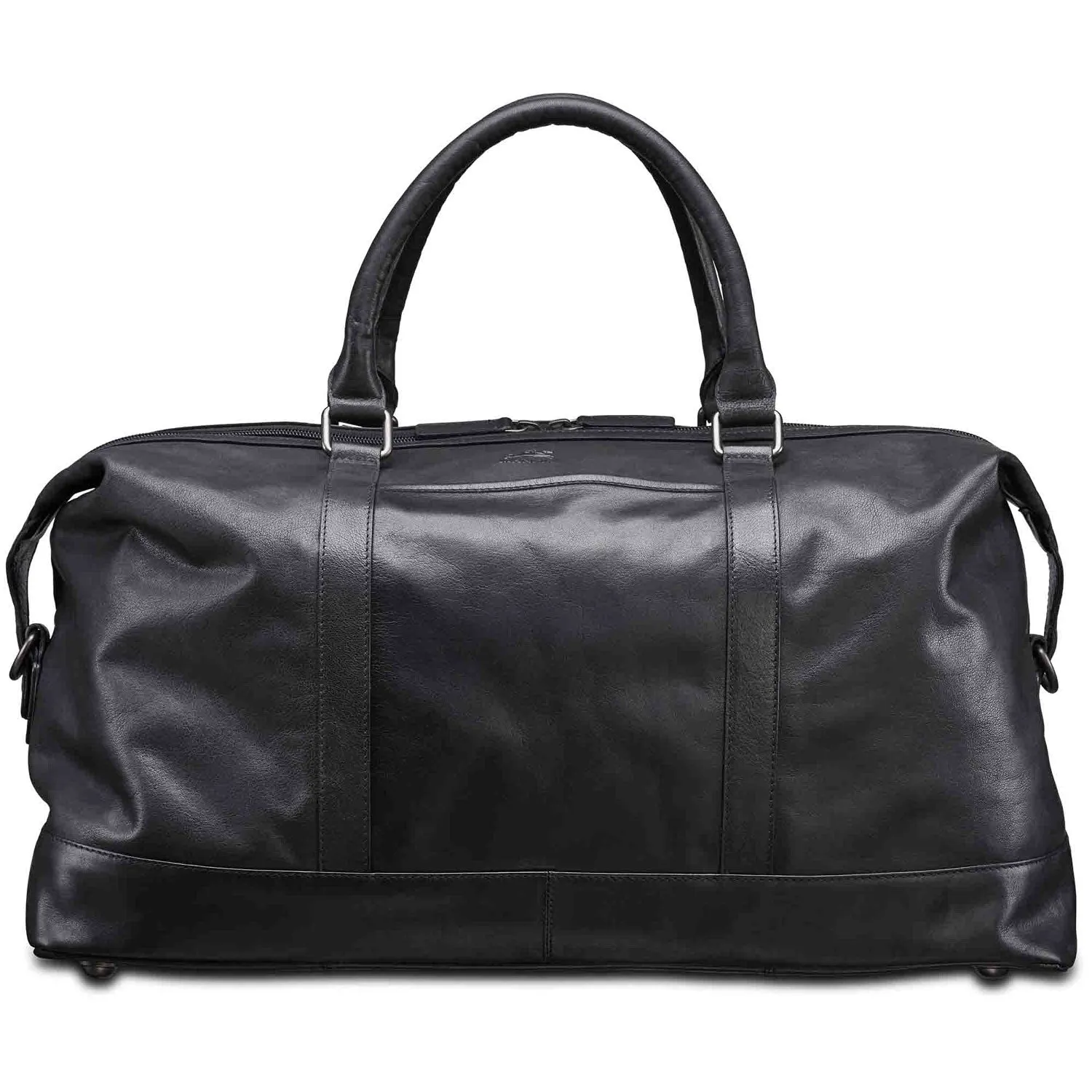 Mancini Leather Carry-On Duffle Bag, 20" X 10" X 12", Black Clearance Event Alert