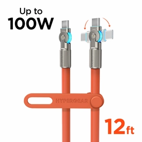 Chunky180 100W Usb-C To Usb-C Rugged Fast Charge Cable | 12Ft | Orange Save Big Online Today Only Hot Sale