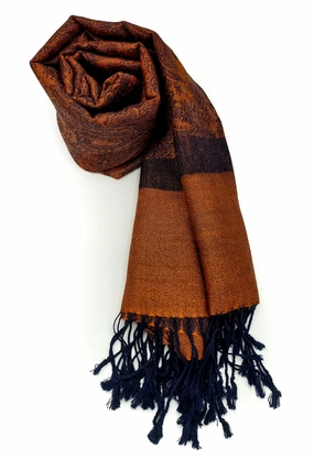 Pashmina Orange/Navy Exclusive Online Deal Best Deal Online