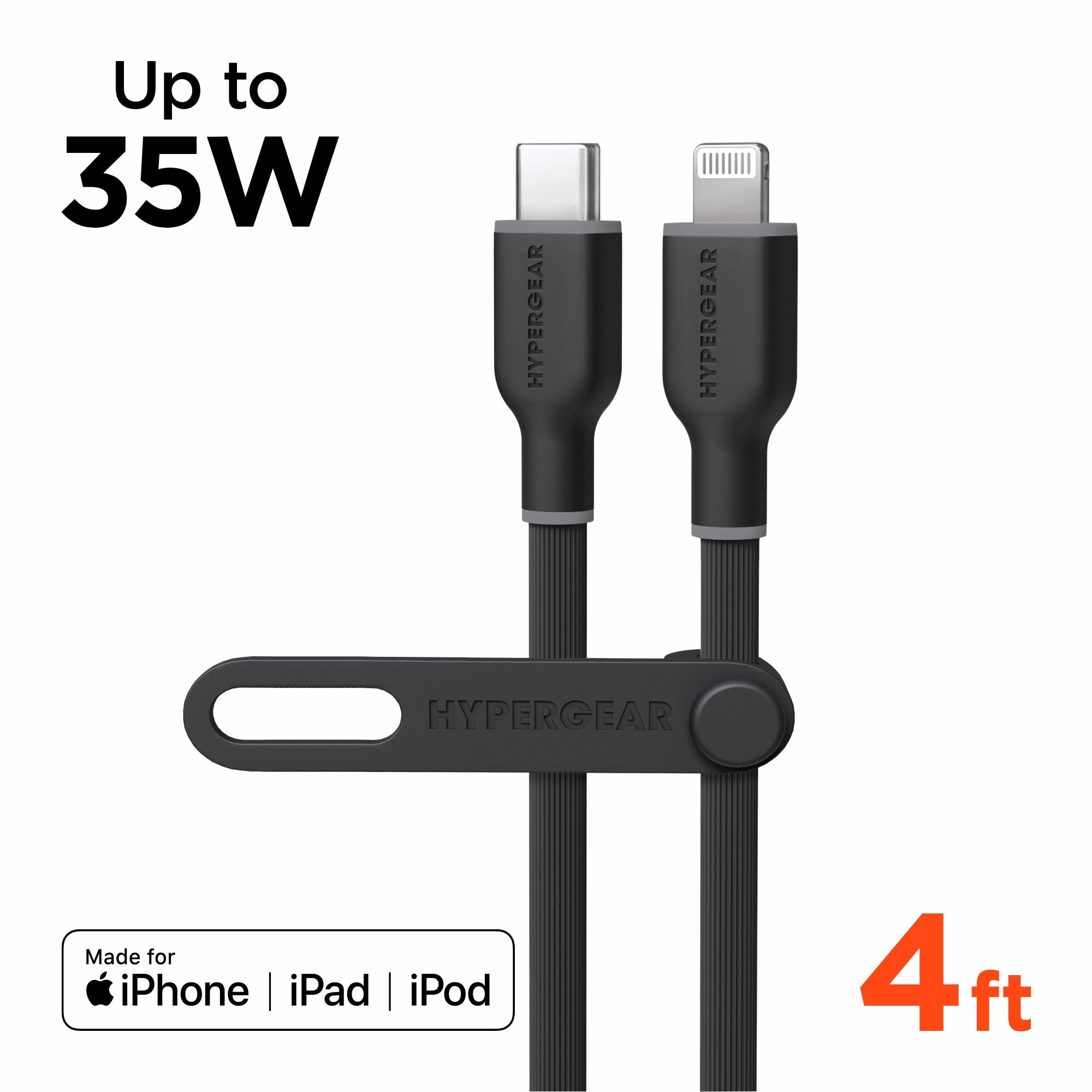Flexi Pro Usb-C To Lightning Soft-Touch Silicone Fast Charge Cable | 4Ft | Black Dont Miss Hot Deals
