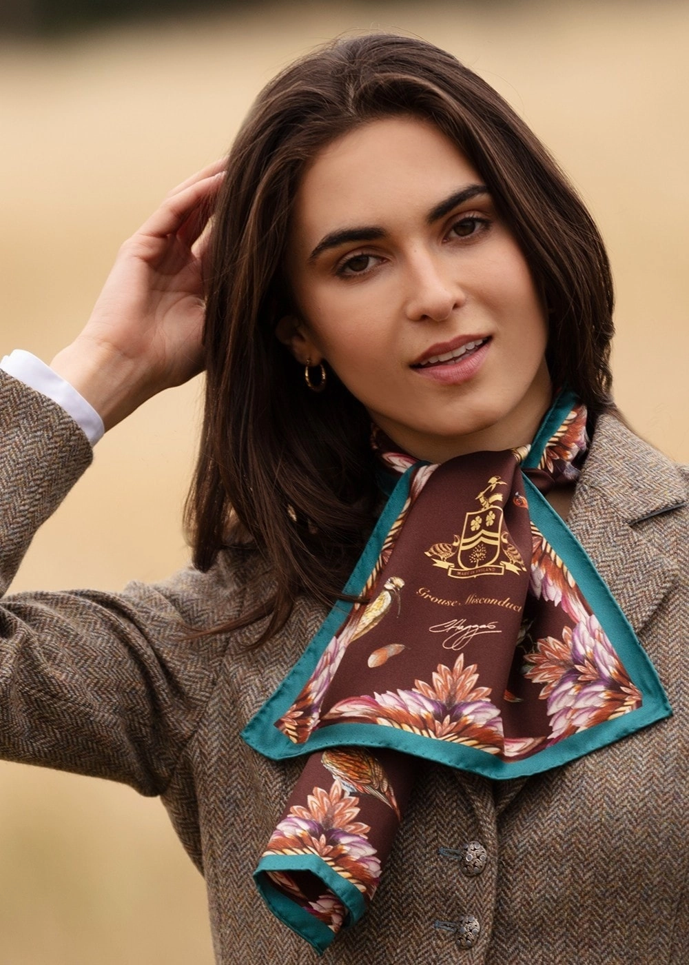 Grouse Misconduct Narrow Silk Scarf Steal the Deal Now Hot Pick Online