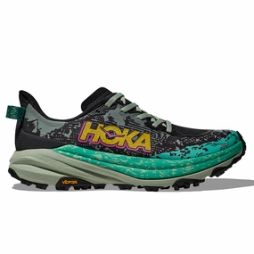 Trending Offer Today Hot Sale Frenzy Hoka Speedgoat 6 Womens | Black / Aloe Vera