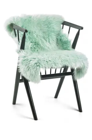 Home Natures Collection new zealand long wool sheepskin rug - mint