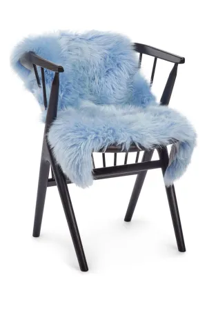 Home Natures Collection new zealand long wool sheepskin rug - summer sky