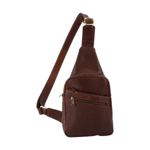 Dont Miss Hot Deals Mega Savings Now Franco Bonini - 23-0011 Leather Sling Backpack - Brown