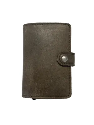 Oran - Dl-02 Leather Spring Load 8 Card Wallet - Taupe Todays Hot Pick Price Drop Today