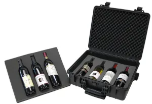 Gift Sale Event Grab It Fast Tz Case Wcb-018B Molded Polypropylene 7 Bottle Wheeled Wine Case
