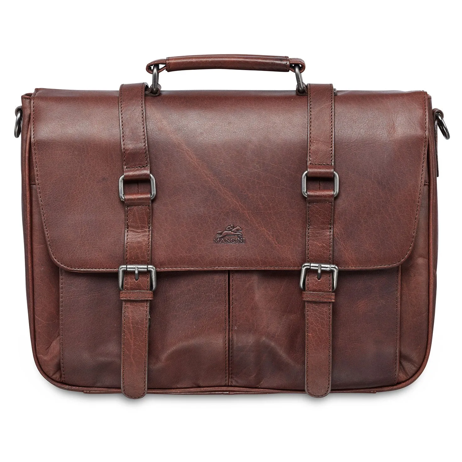 Single Compartment Briefcase For 15" Laptop With Rfid Secure Pocket, 15.25" X 4" X 11.5", Brown Perfect Gift Sale Exclusive Hot Pick