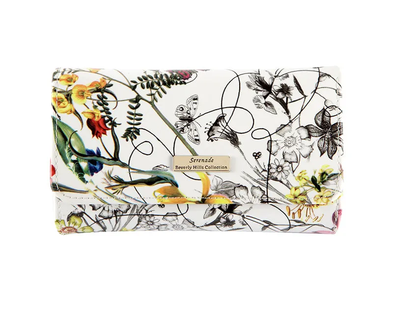 Serenade - Botanics Wsh4702(G) Rfid Blocking Medium Leather Wallet - Floral Steal Todays Offer