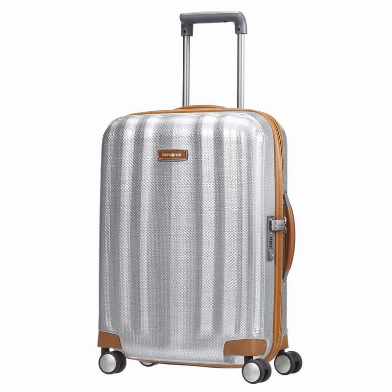 Samsonite - Lite Cube Deluxe 55Cm Small 4 Wheel Hard Suitcase - Aluminium MustHave Items